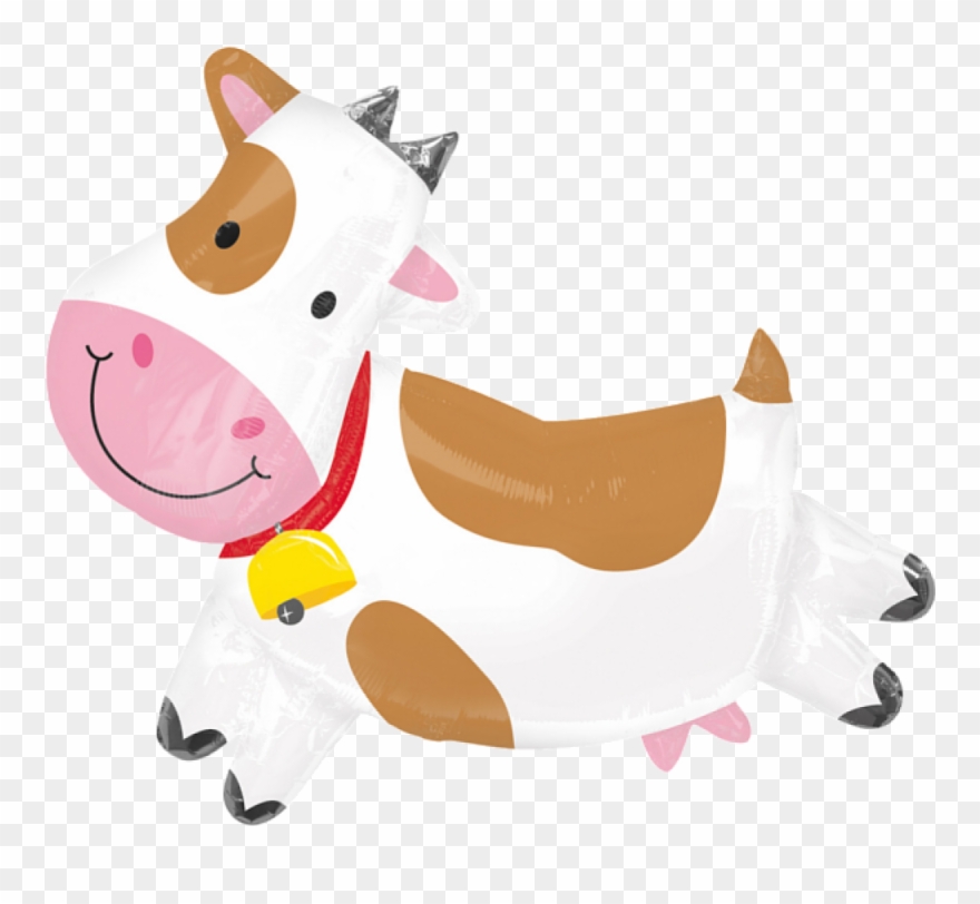 30" Friendly Cow Shape Mylar Balloon - Mylar Balloons Clipart
