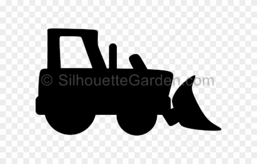 Simple Clipart Bulldozer - Bulldozer Silhouette Clip Art - Png Download