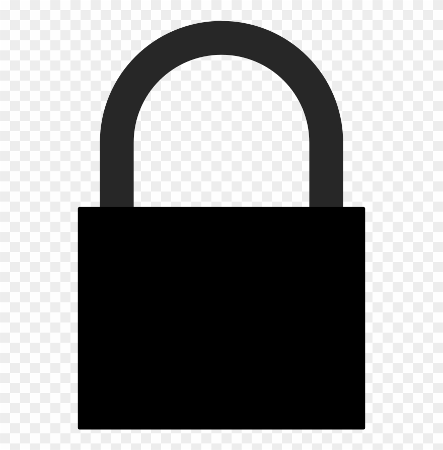 Ok Vector Clip Art Download Free - Padlock Silhouette - Png Download