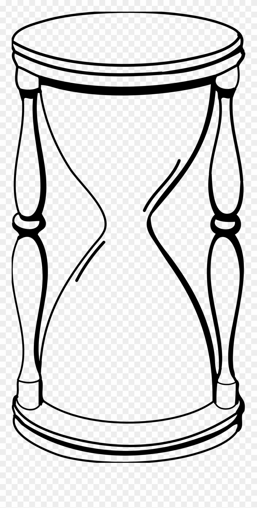 Hourglass Clipart - Clipart Library - Hour Glass Black And White - Png Download
