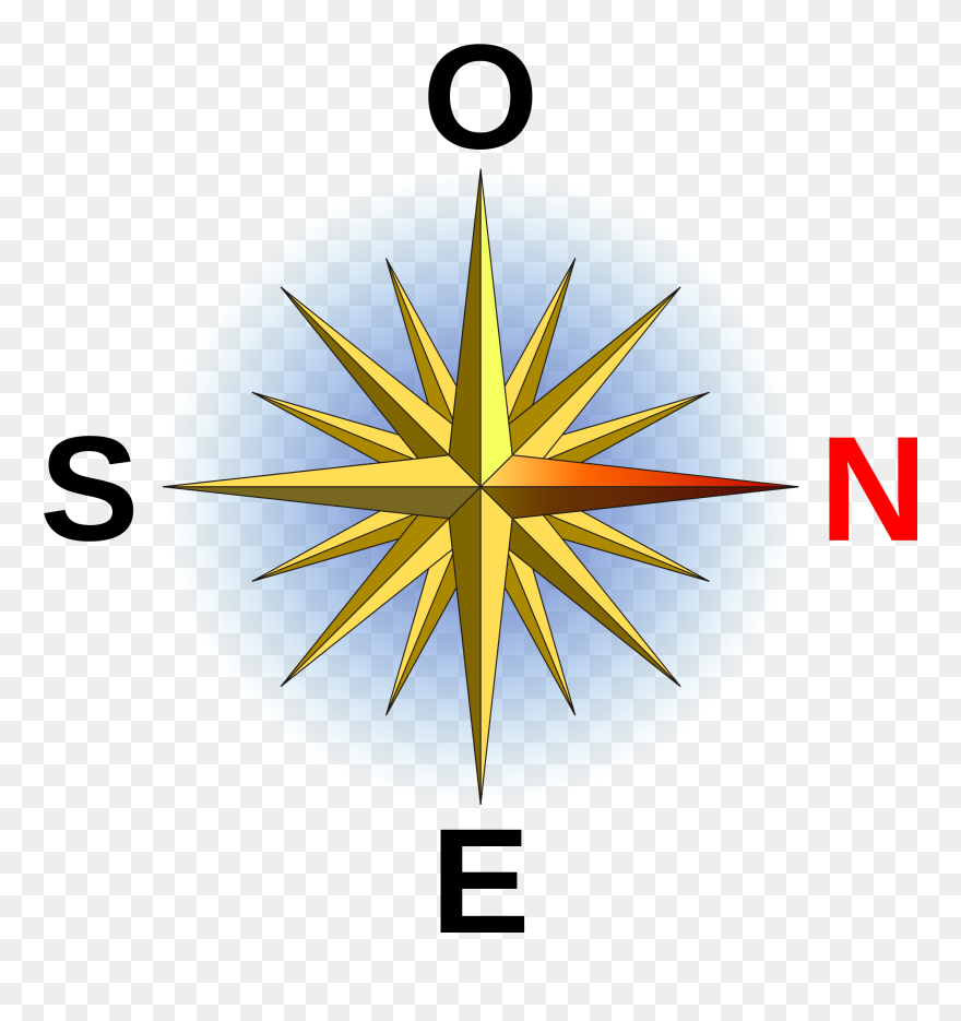 Compass Rose En Small W - Cool Compass Rose Designs Clipart