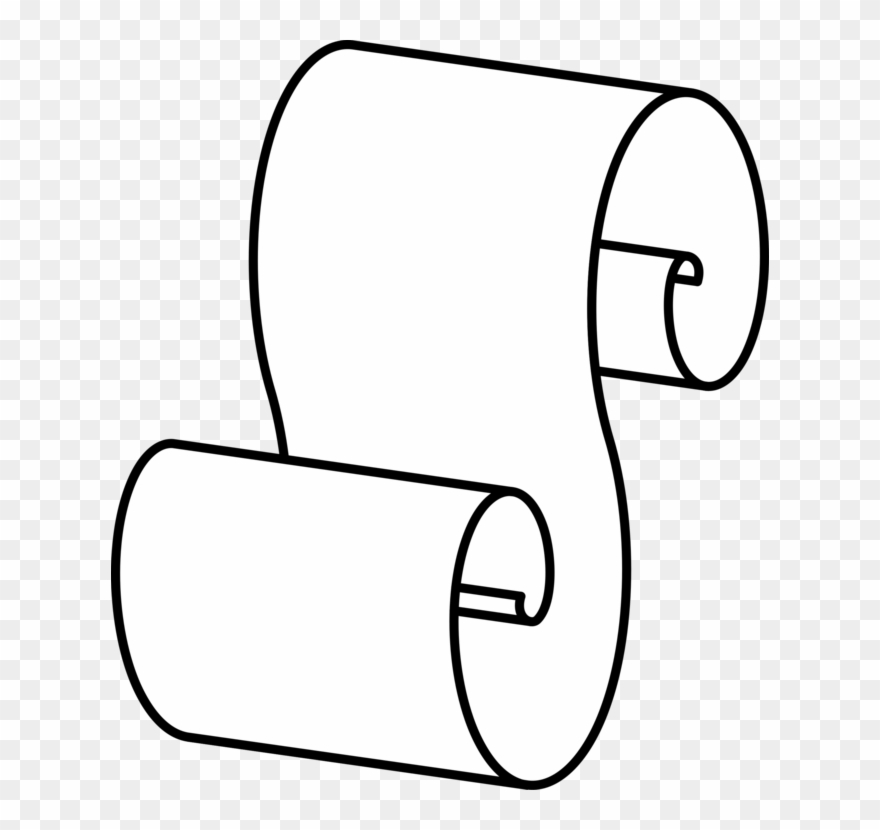 Drawing Scroll Computer Icons Download Outline - Paper Scroll Clip Art - Png Download