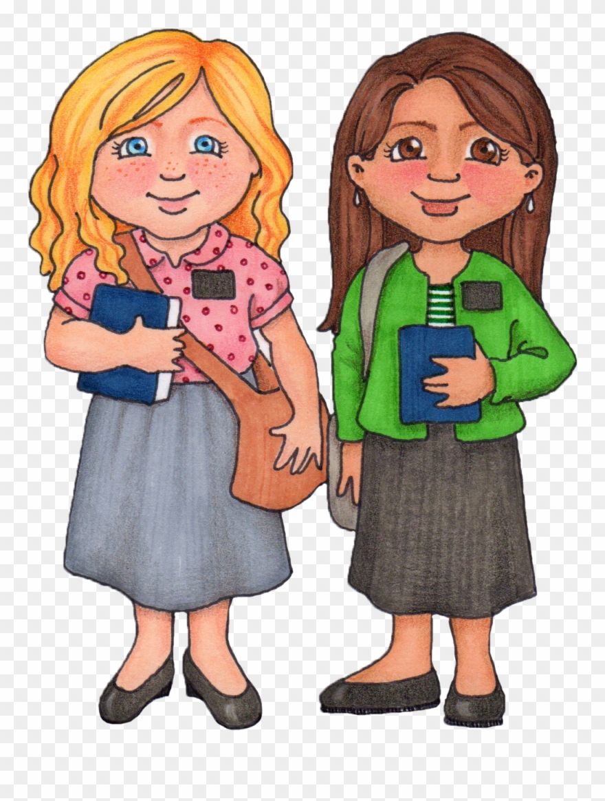 Lds Sister Missionary Clipart - Dibujos De Misioneras Sud - Png Download