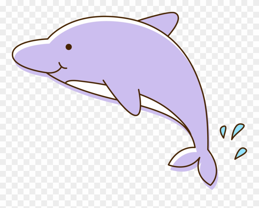 Common Bottlenose Dolphin Tucuxi Porpoise Clip Art - Delfin Dibujo Color - Png Download