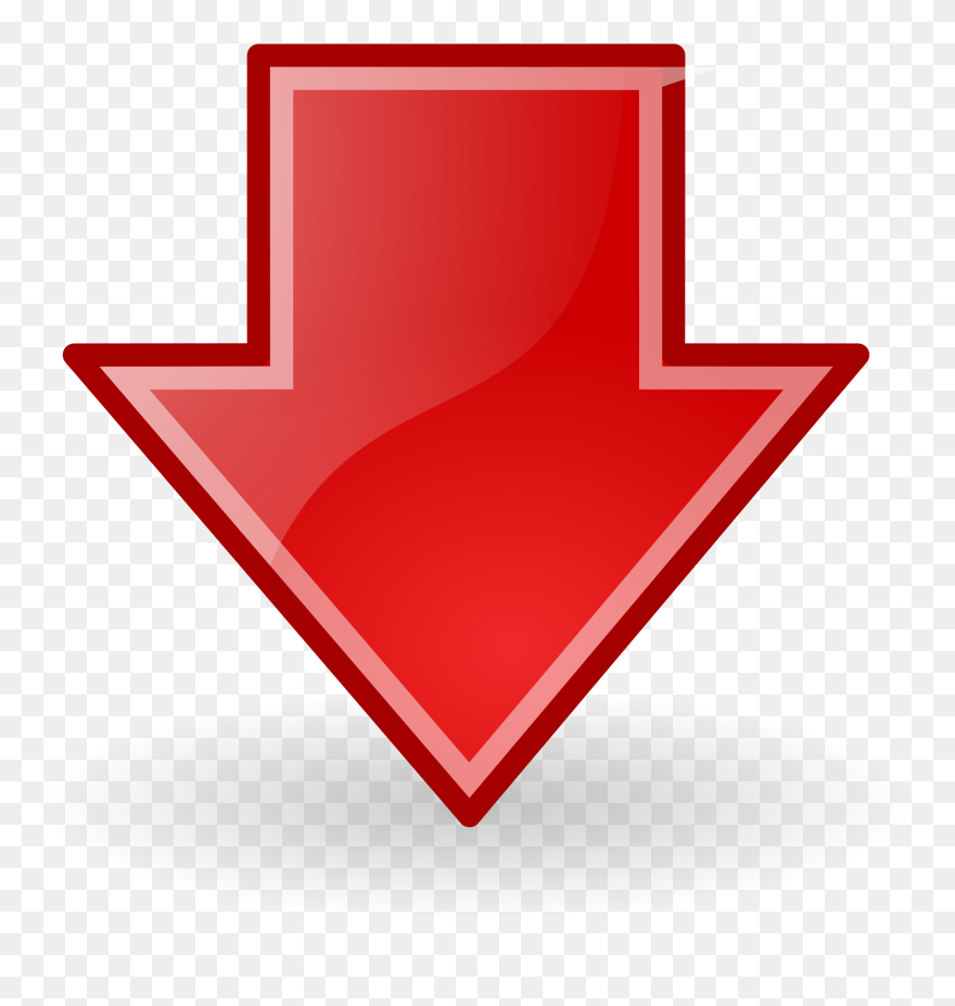 Blue Down Arrow Png Clipart