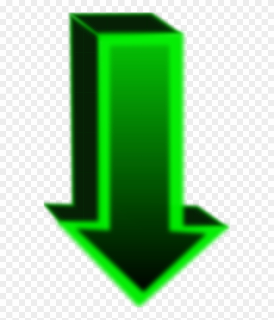 Cubic Arrow Pointing Down - Clip Art - Png Download