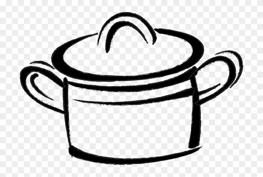 Clipart Freeuse Library Baking Drawing Easy - Drawing Of A Pot - Png Download
