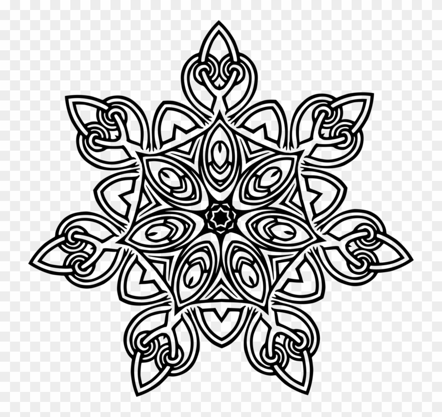 Floral Design Flower Designs Geometry Art - Flower Geometric Design Clipart