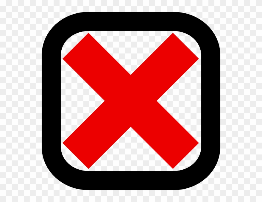 Ok Clipart Transparent - Red X In A Box - Png Download