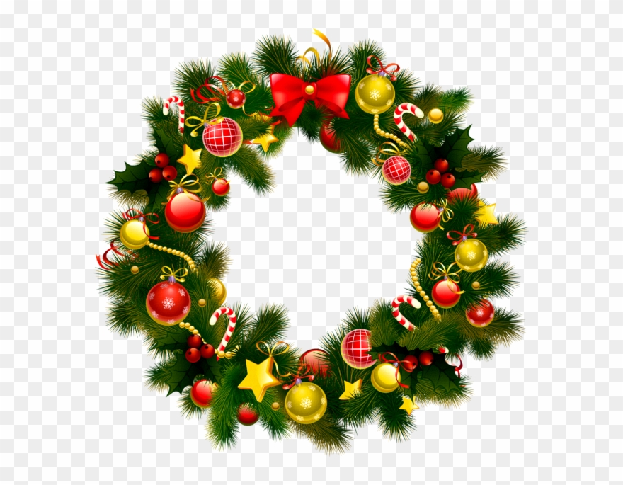 Clip Arts Related To - Christmas Wreath - Png Download