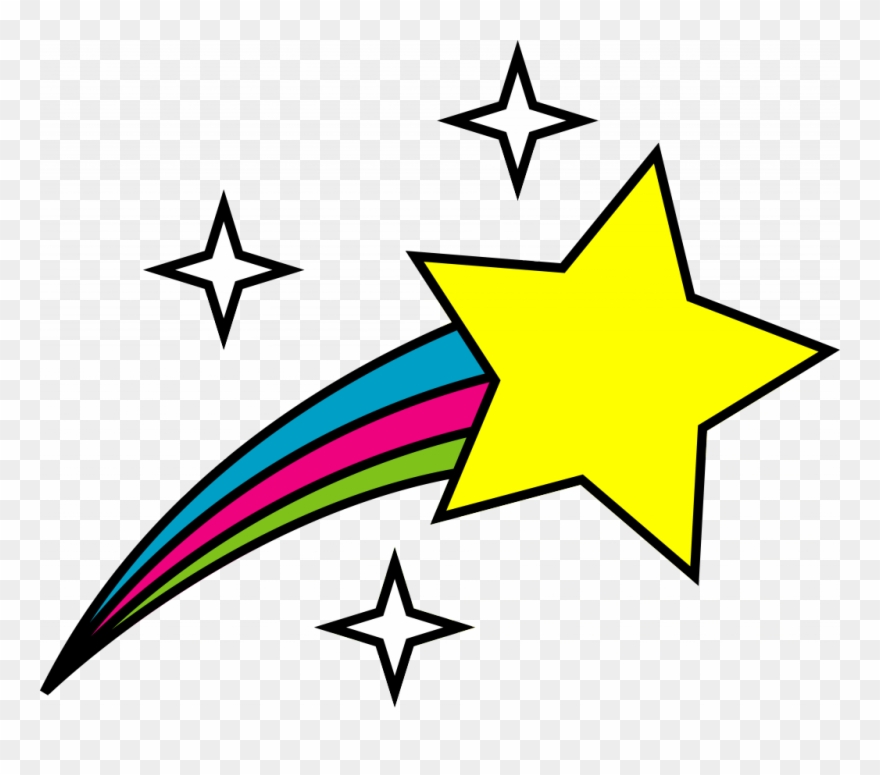 Shooting Star Clip Art Outline - Shooting Star Clipart - Png Download