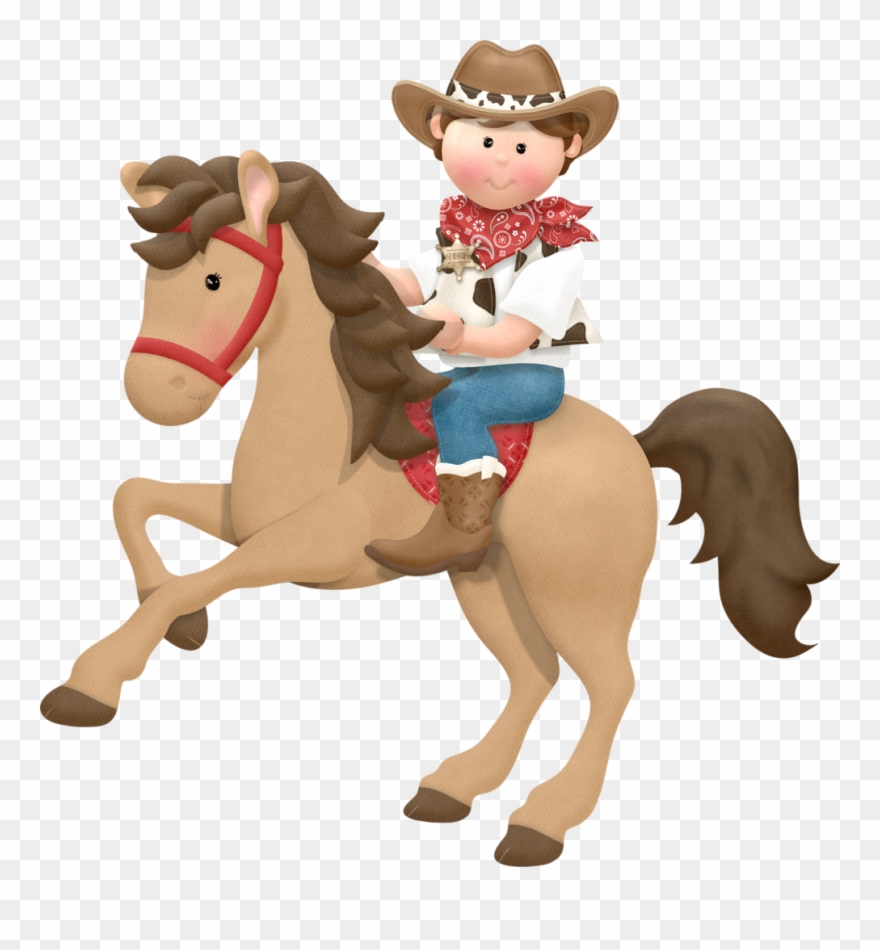 Cowboy E Cowgirl Western Theme, Western Cowboy, Western - Caballo Vaquero Animado Png Clipart