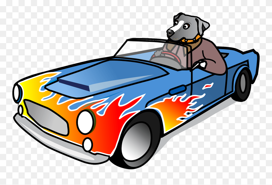 Car Crash Cartoon Pictures - Dog Driving Car Cartoon Clipart