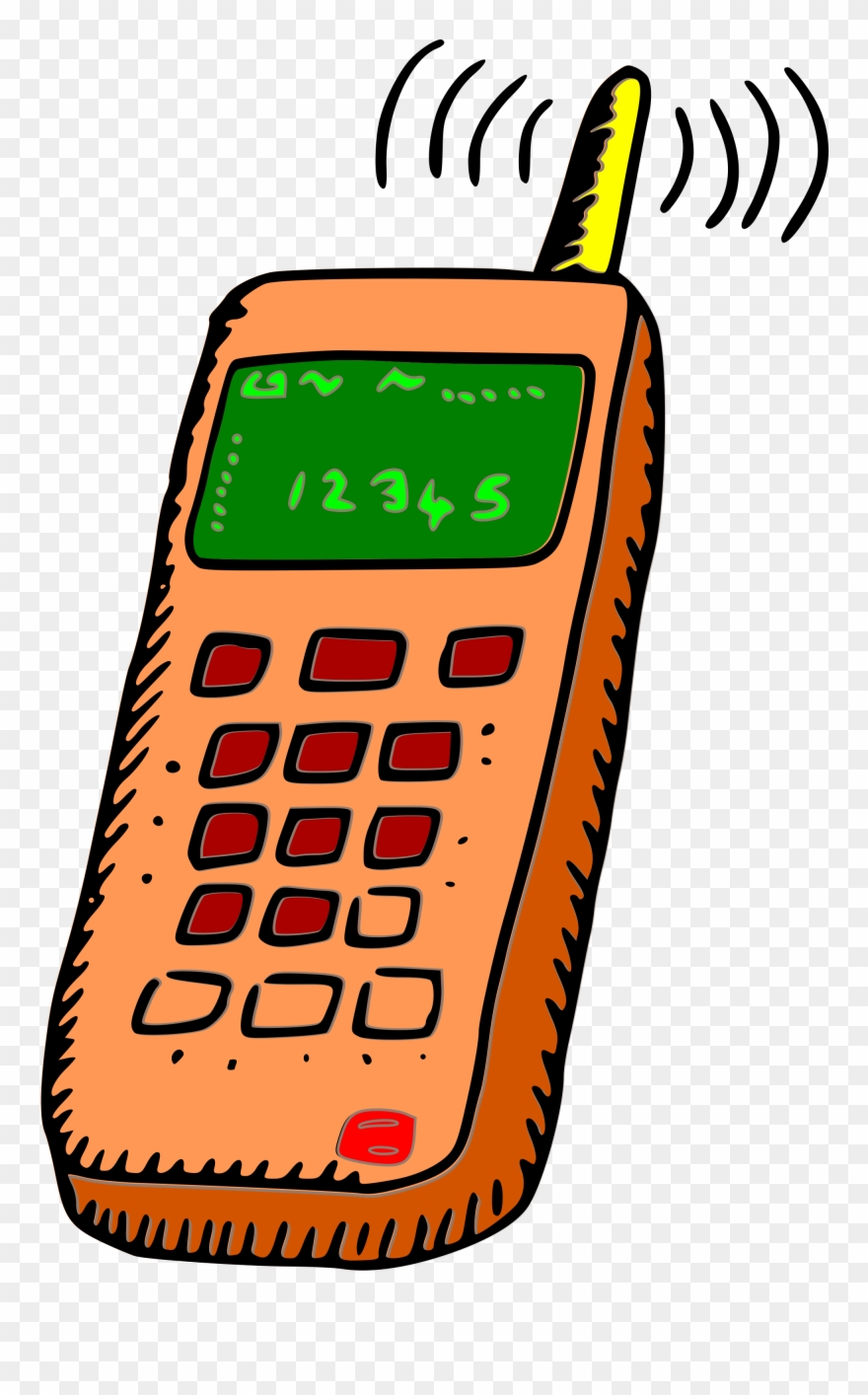 Smart Phone Clip Art - Cartoon Mobile Phone - Png Download