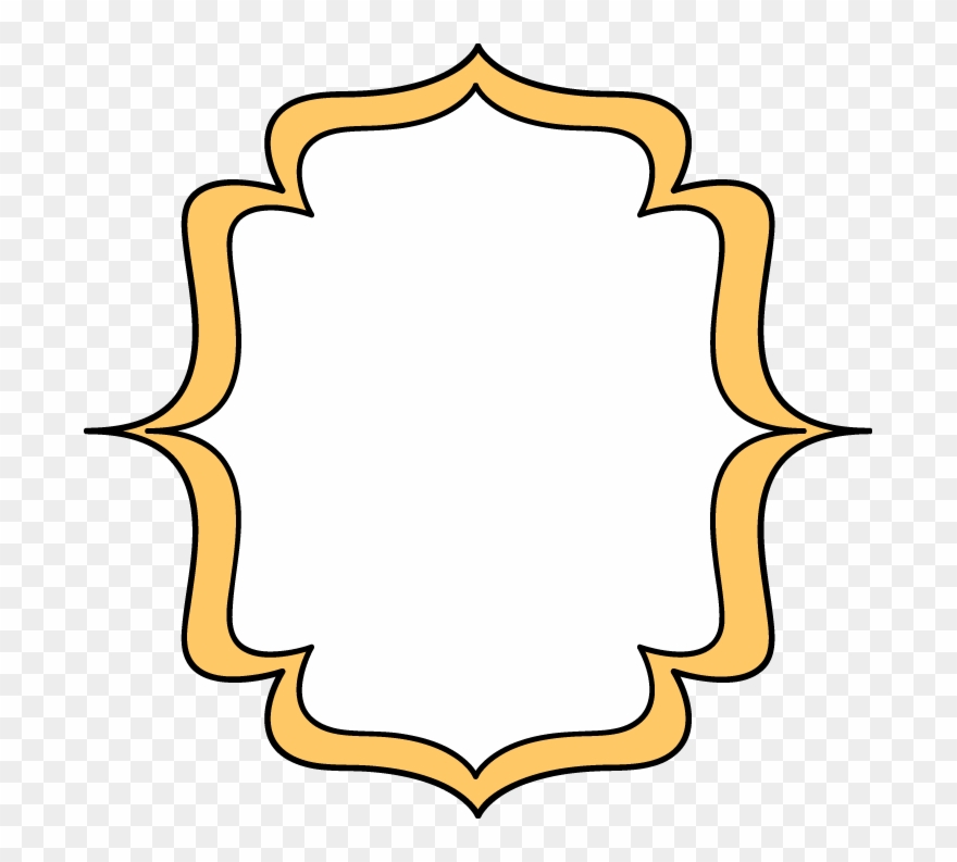Yellow Double Bracket Frame - Gold Glitter Bracket Frame Png Clipart