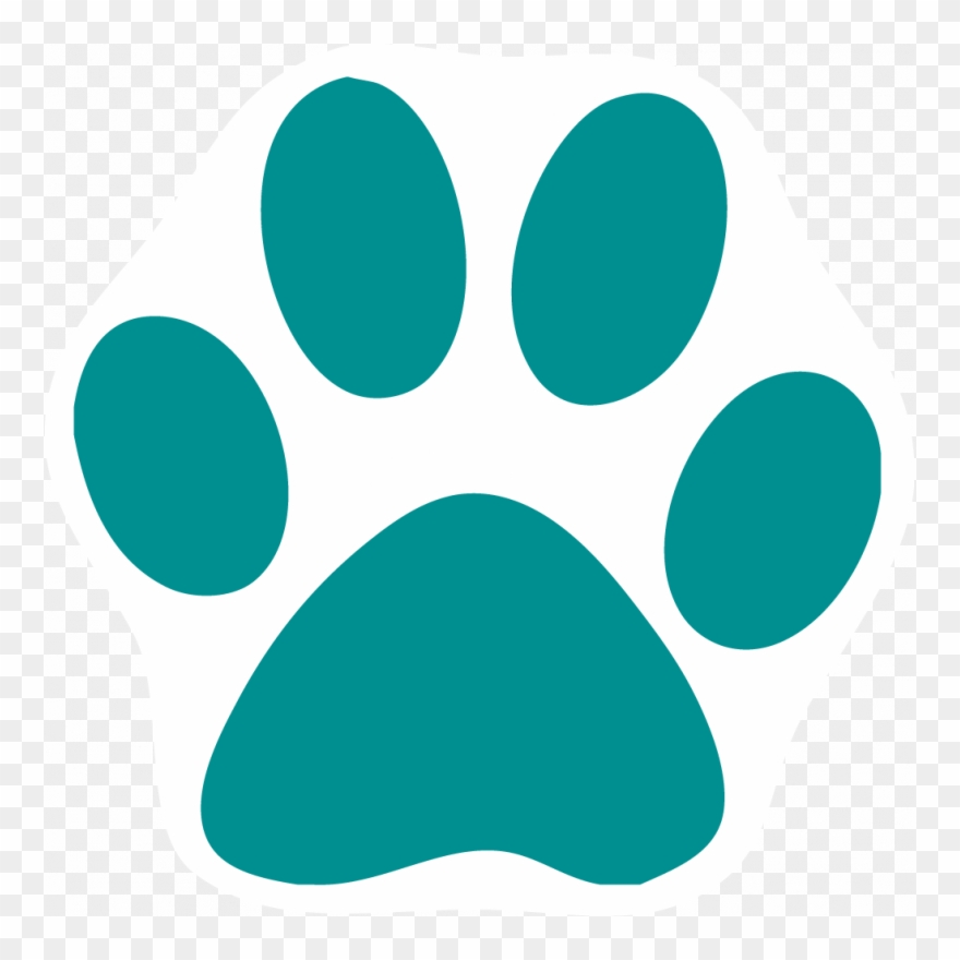 Cat Paw Print Clip Art - Colorful Paw Print Clipart - Png Download