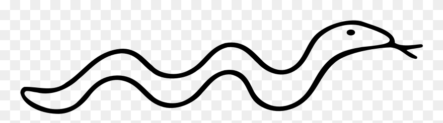 Modeling - Short Snake Clipart Black And White - Png Download