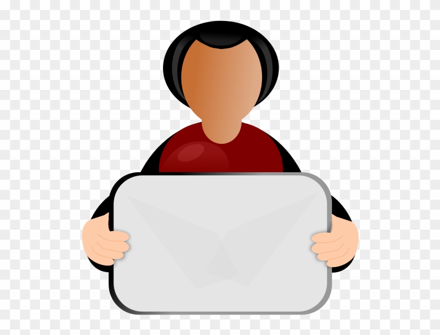 Clipart Royalty Free Download Person Clip Art At Clker - Man Holding Sign Clipart - Png Download