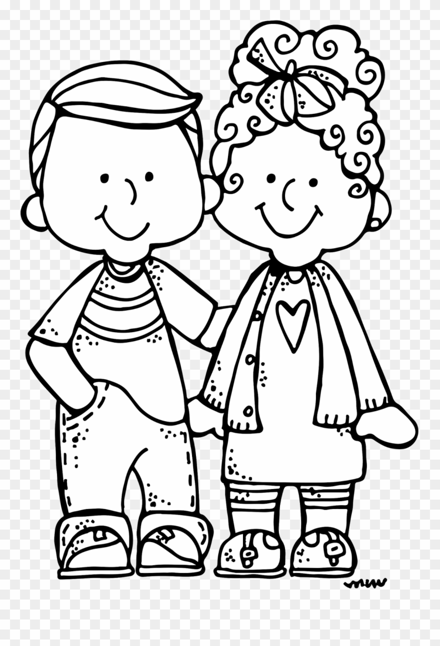 Melonheadz New Clip Art Sets Just Published As Well - Black And White Free Family Clipart - Png Download