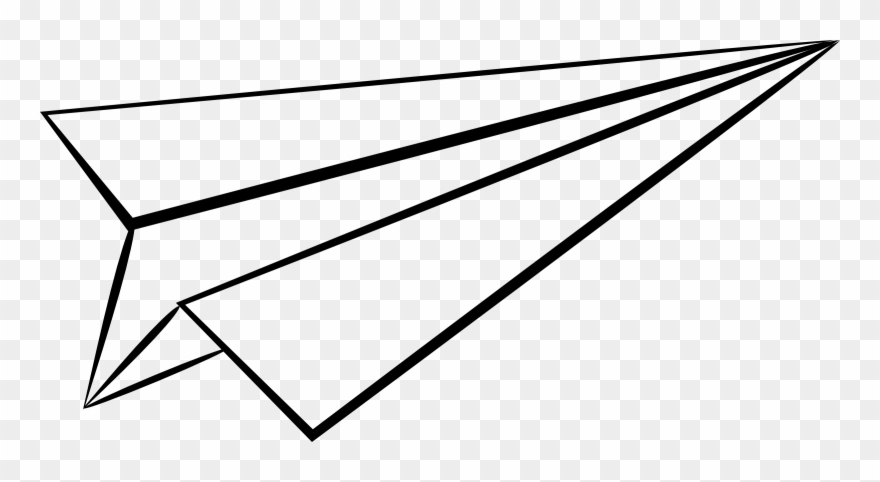 Airplane Clip Art Spamcoloringpages - Paper Airplane No Background - Png Download
