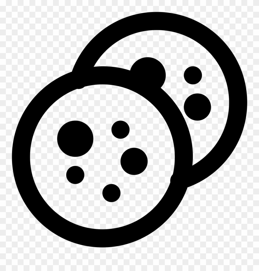 It Is An Image Of Two Overlapping Cookies - Cookies Icon Clipart