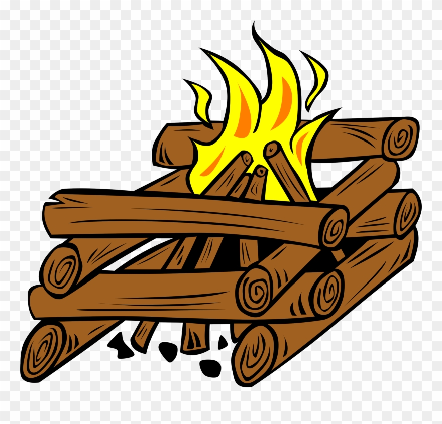 Camp Fire Images Free Download Clip Art - Log Cabin Fire - Png Download
