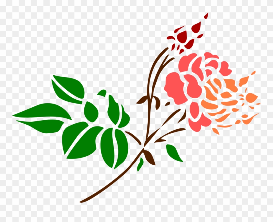 Floral Design Rose Computer Icons Color Line Art - Flower Clipart Rose Colour - Png Download