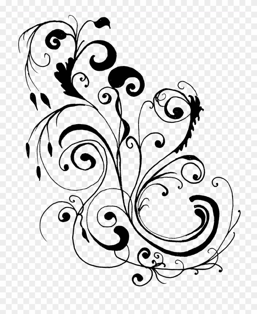 Clip Design Art Vector Stock - Flower Line Art Design - Png Download