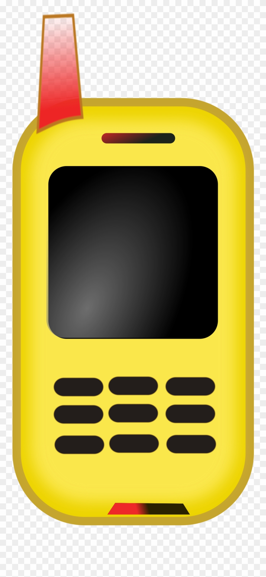 Telephone Clipart Yellow - Mobile Phone Clip Art - Png Download