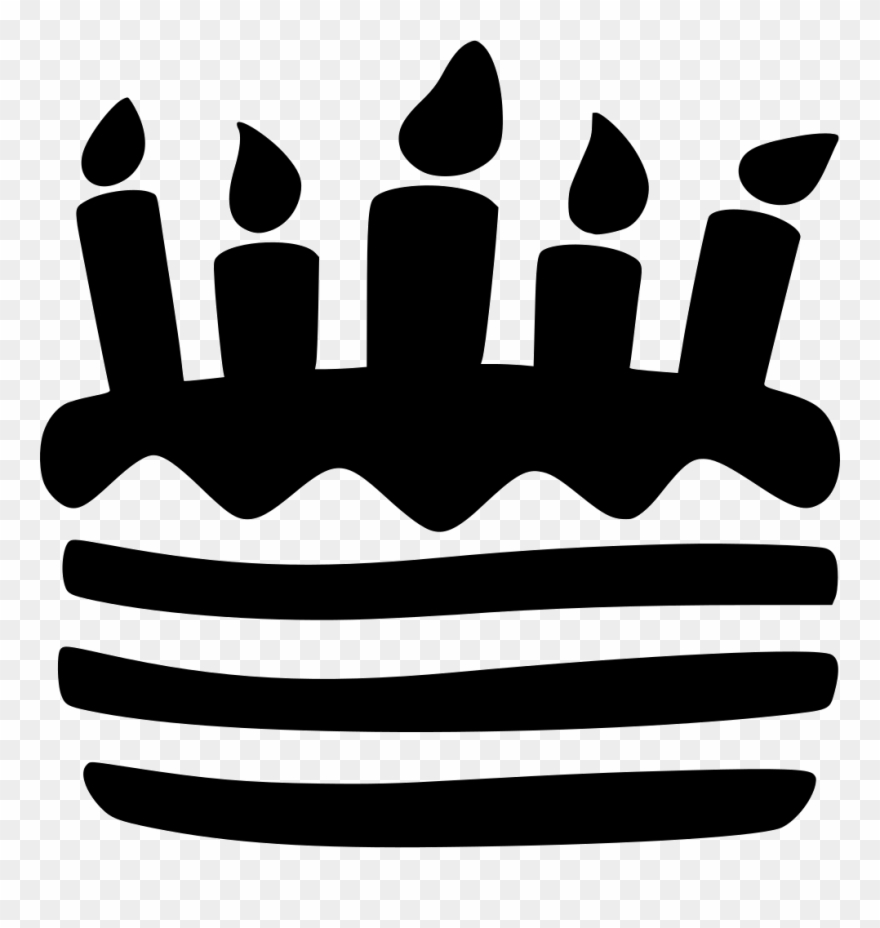 Cake Birthday Pie Sweet Baking Food Candles - Birthday Candle Icon Png Clipart