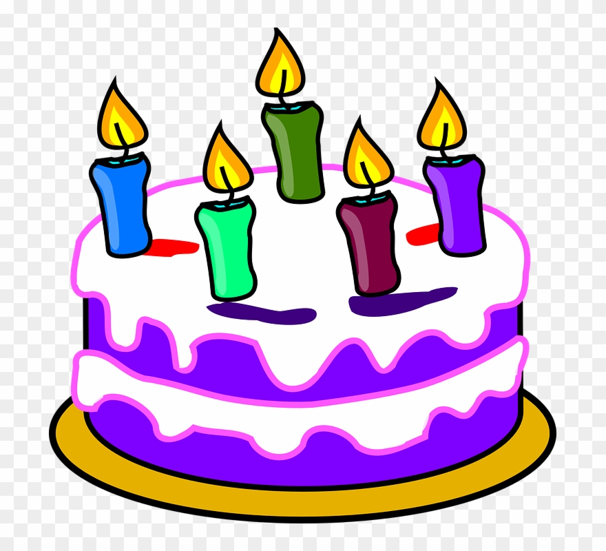 Geburtstagstorte, Kuchen, Kerzen - Birthday Cake Clip Art Transparent Background - Png Download