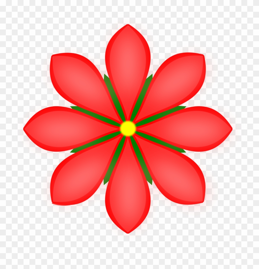 Petal Clipart Red Flower - Desenho De Flores Vermelhas Png Transparent Png