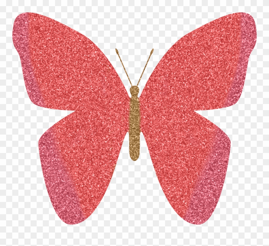 Free Glitter Butterfly Clipart - Glitter Butterfly Clipart - Png Download