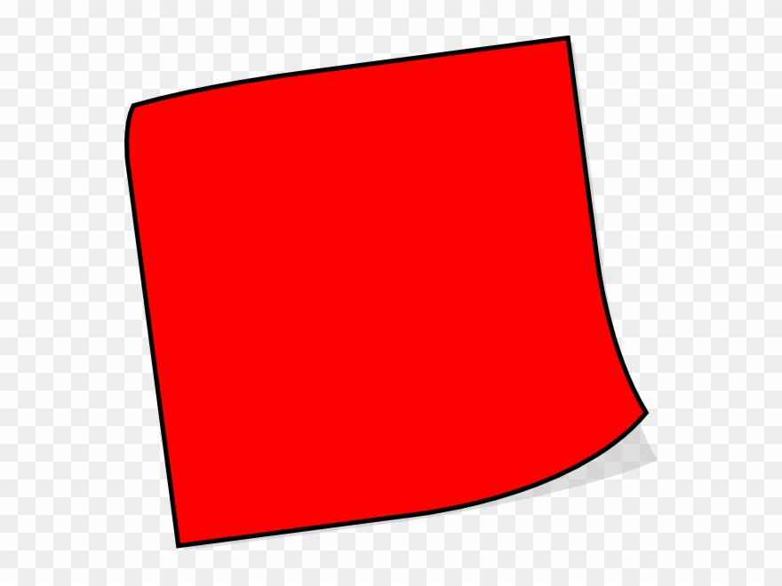 Red Sticky Note Clip Art - Red Post It Note - Png Download