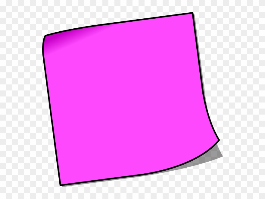 Blank Sticky Note - Colorful Post It Note Clip Art - Png Download