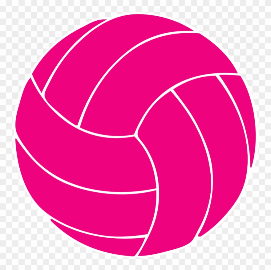Pink Volleyball Clip Art - Volleyball Clipart Transparent Background - Png Download