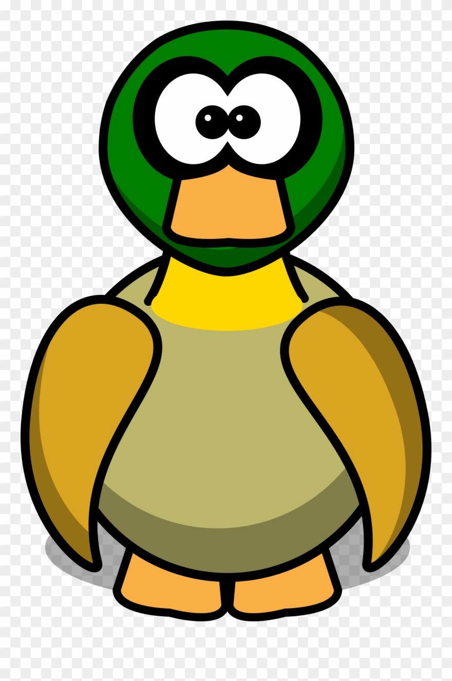 See Here Duck Clip Art Silhouette - Duck Cartoon Clipart - Png Download