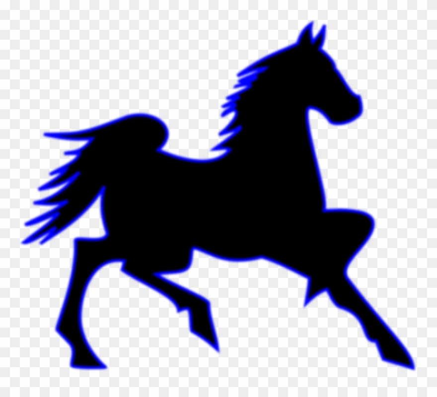 Blue - Horse Clip Art - Png Download