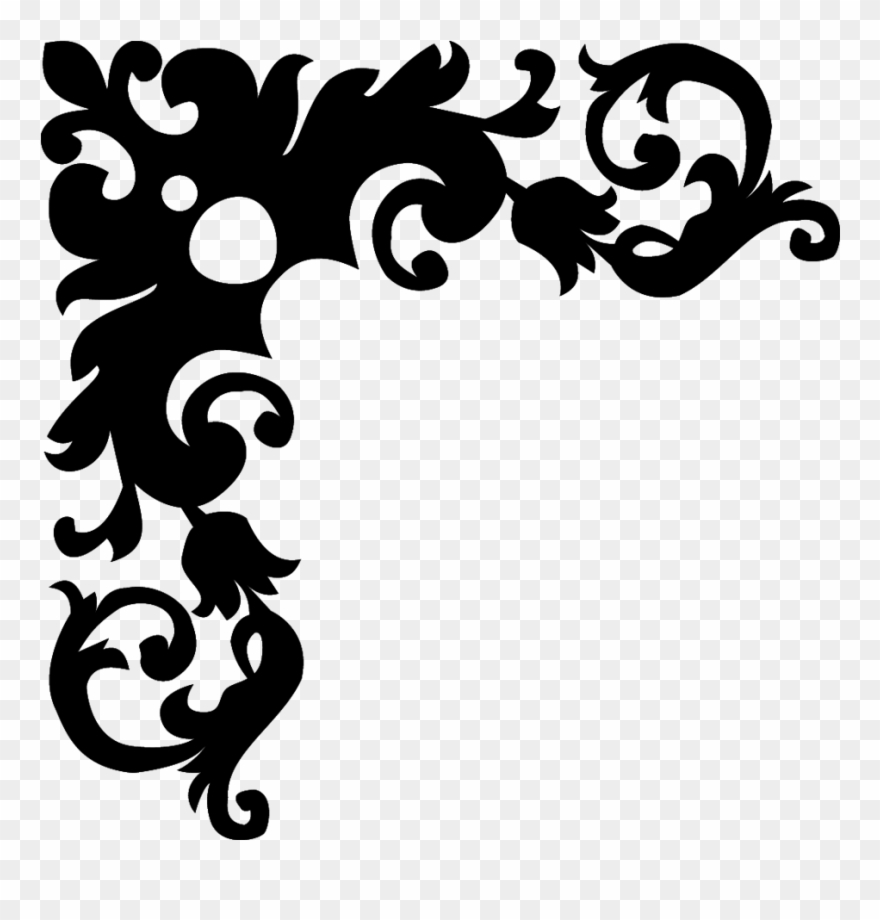 Black And White Flower Borders Design - Border Design For Assignment Clipart