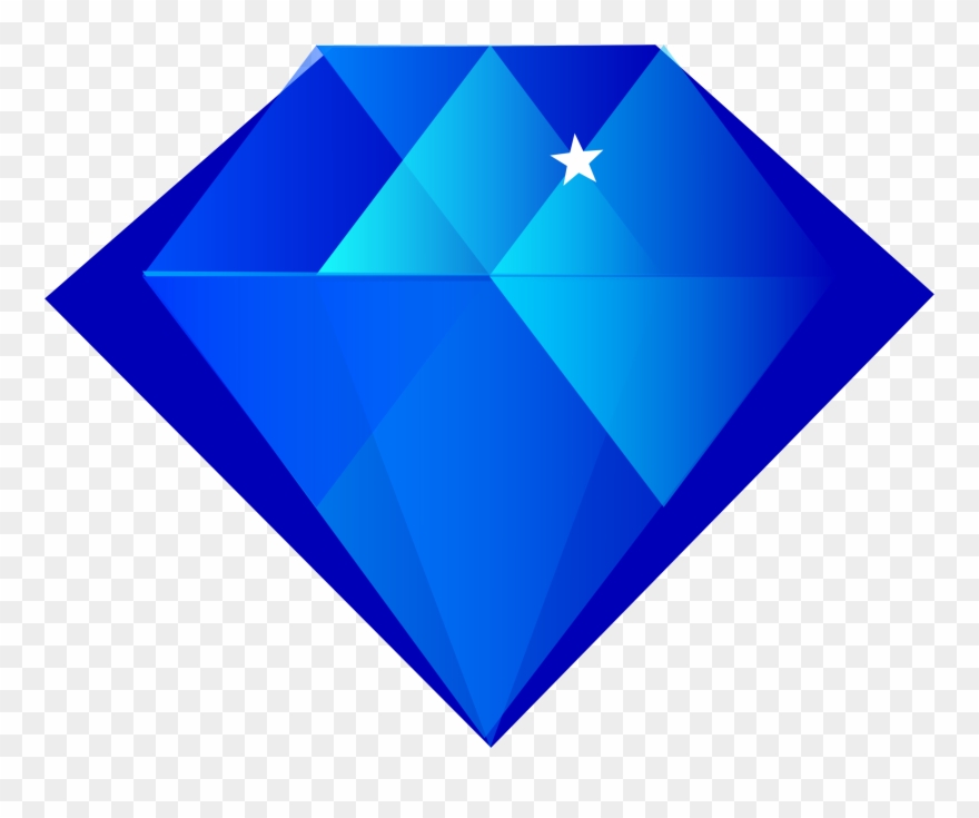 Free Images Money, Download Free Clip Art, Free Clip - Cartoon Diamond In Blue - Png Download