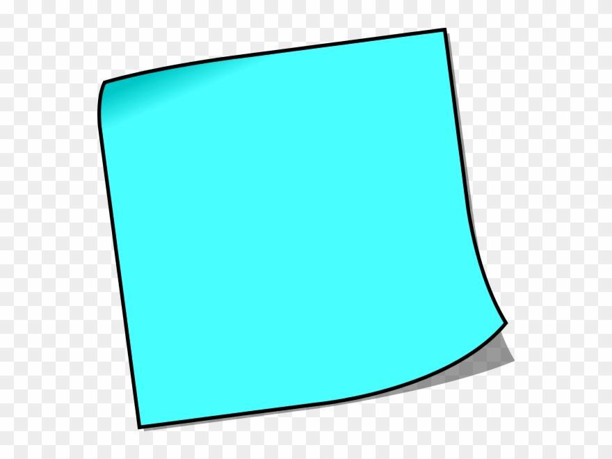 Post-it Clipart Blank - Blue Sticky Note Clipart - Png Download