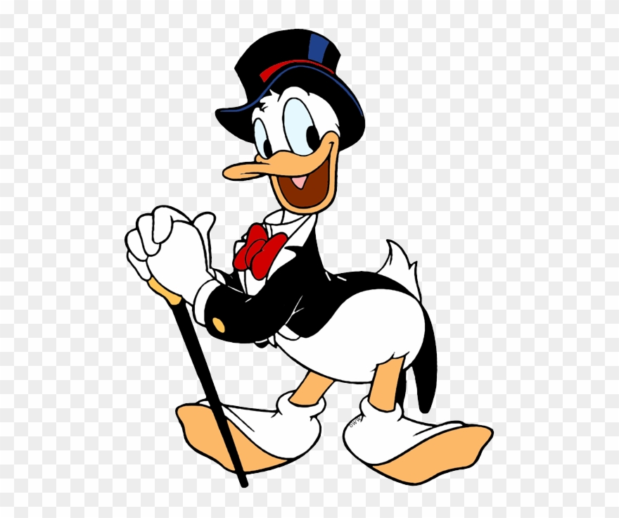 Dapper Donald Duck - Donald Duck Tuxedo Clipart