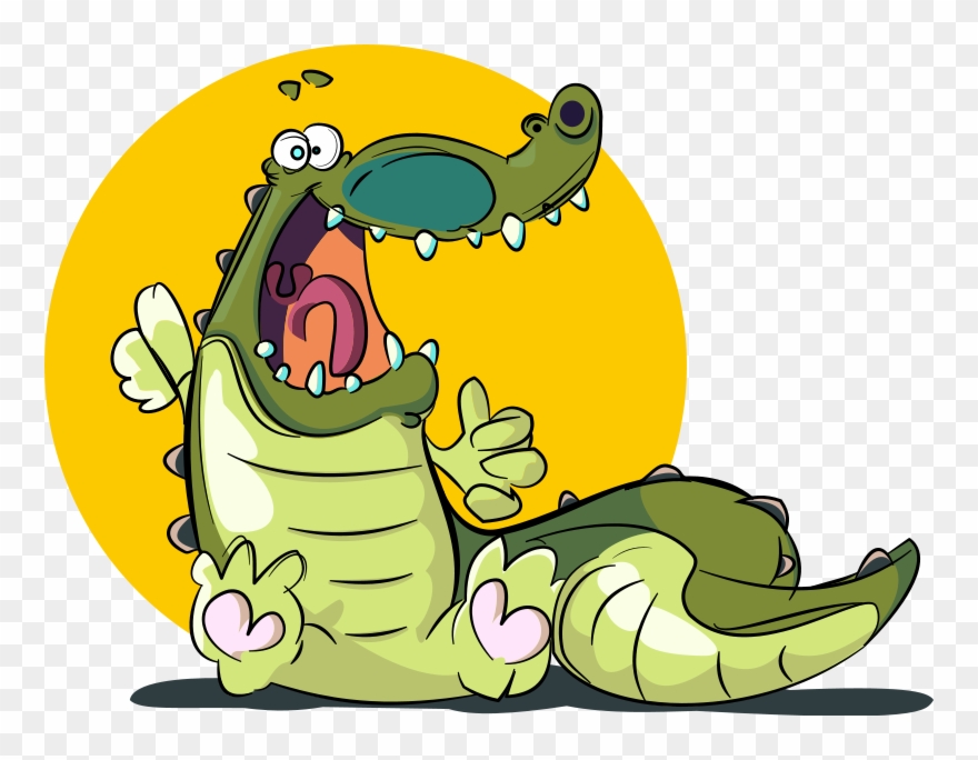 Cute Baby Alligator Clipart - Dibujo Humoristico De Animales - Png Download