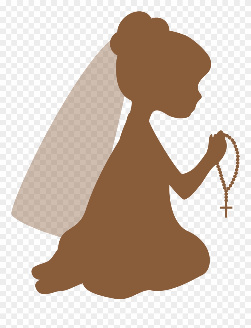 Clipart De Siluetas De Primera Comunión - First Communion Boy Clip Art - Png Download