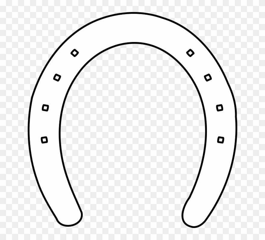 Pferd, Schuh, Hufeisen, Single, Glück - White Horseshoe Clipart - Png Download