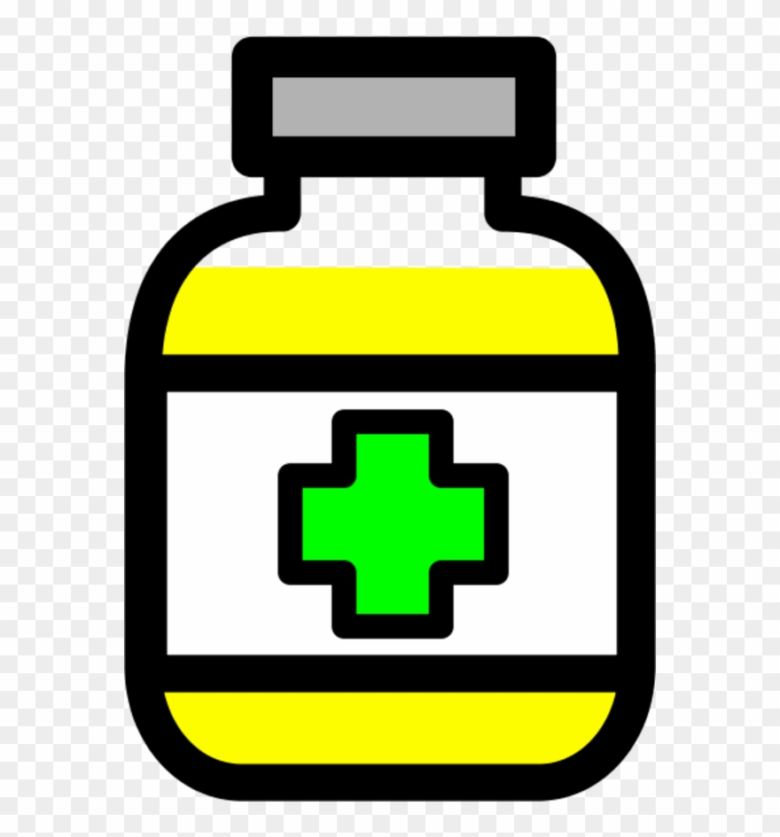 Clip Art Medicine - Medicine Bottle Clipart Black And White - Png Download