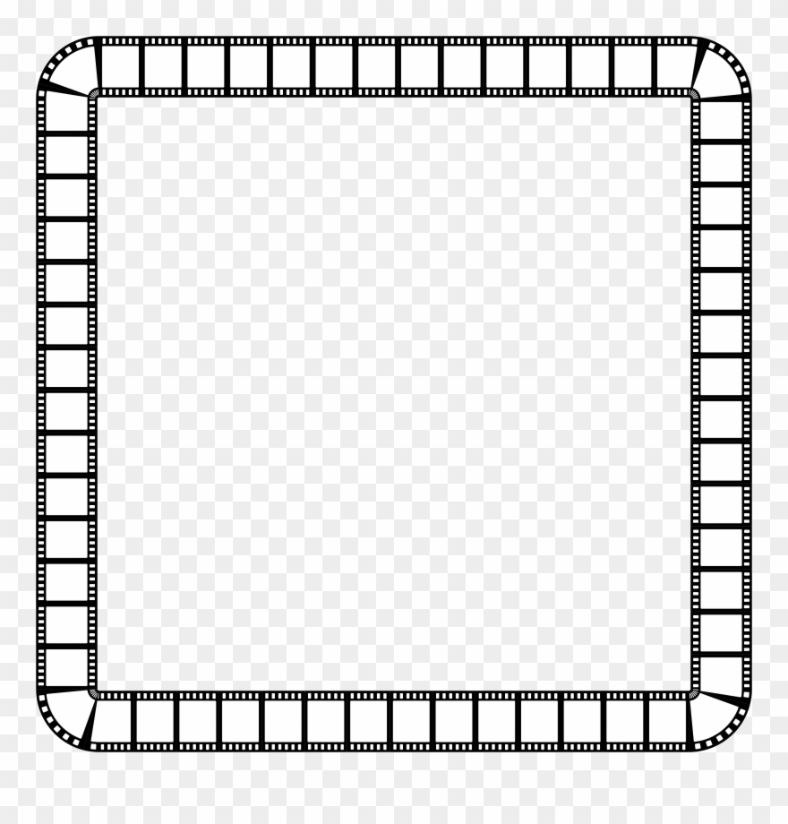 Clipart Film Strip Square Frame - Frame Clipart Black And White - Png Download