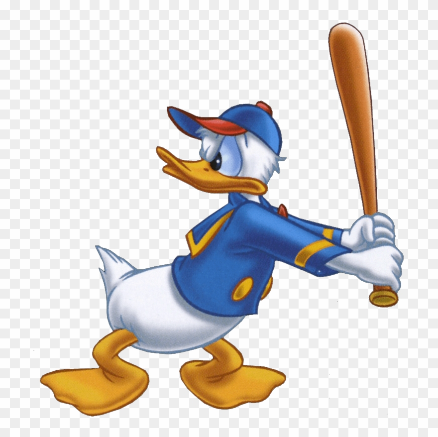 Donald Duck Playing Baseball - Donald Duck Png Gif Clipart