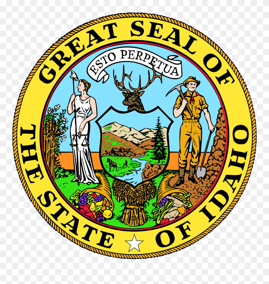 Idaho Cliparts - Great Seal Of Idaho - Png Download