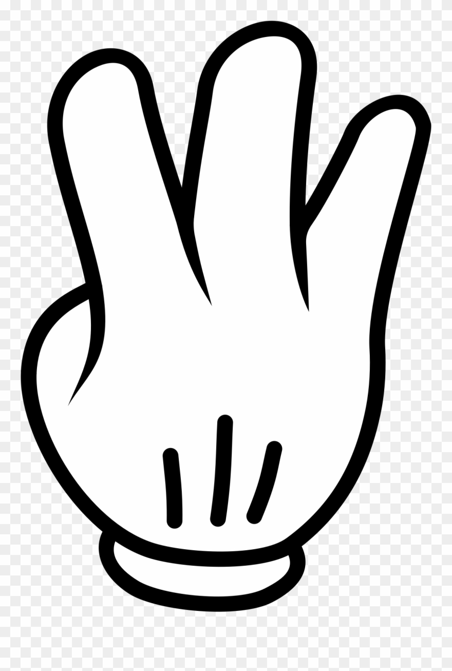 Clip Arts Related To - Cartoon Mickey Mouse Glove - Png Download